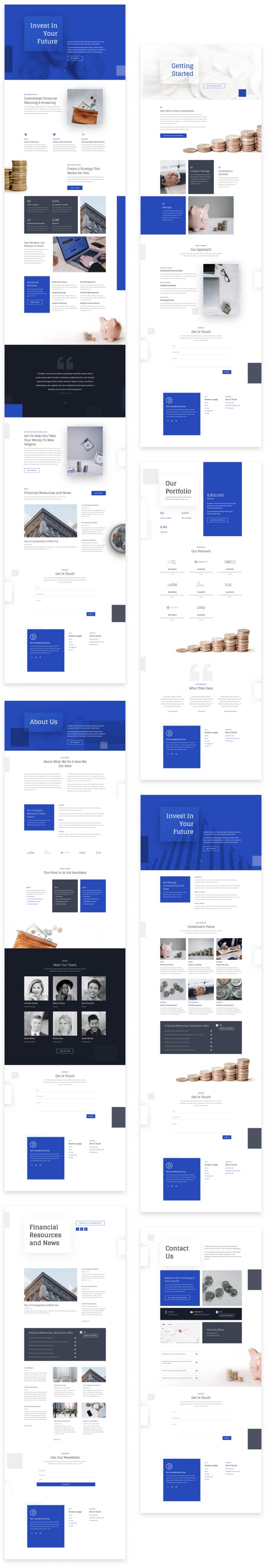 Get a FREE Investment Company Layout Pack for Divi