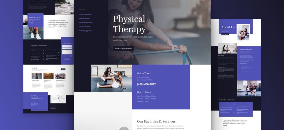 Get a FREE Physical Therapy Layout Pack for Divi