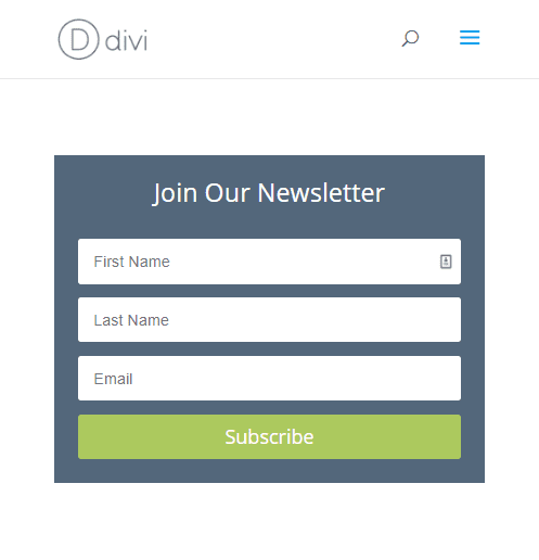 divi email opt-in module