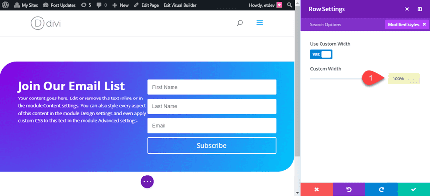 divi email opt-in module