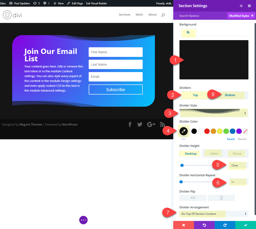 divi email opt-in module