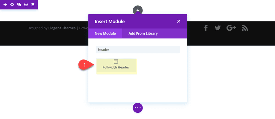 divi header module