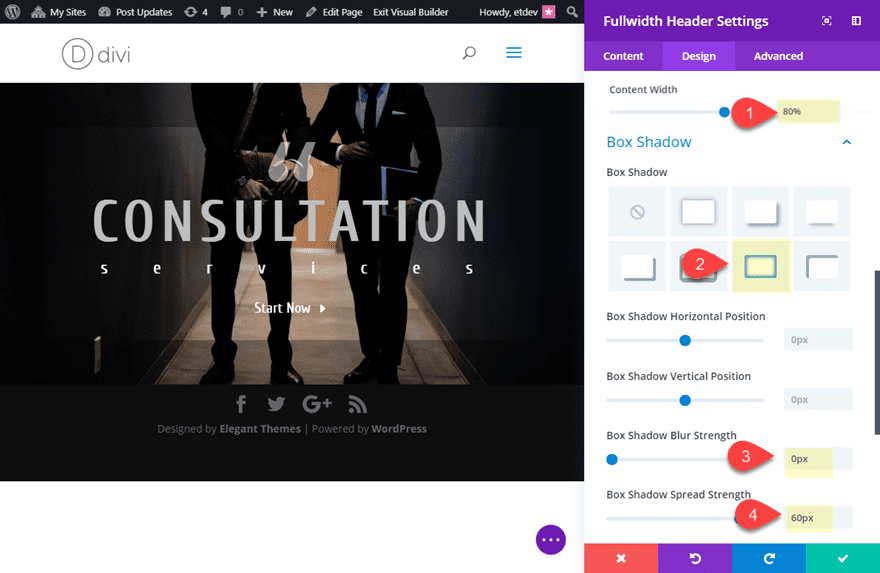 divi header module