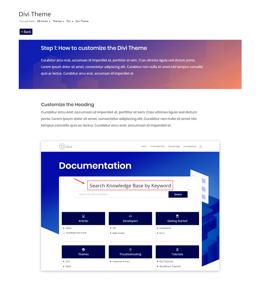 divi knowledge base