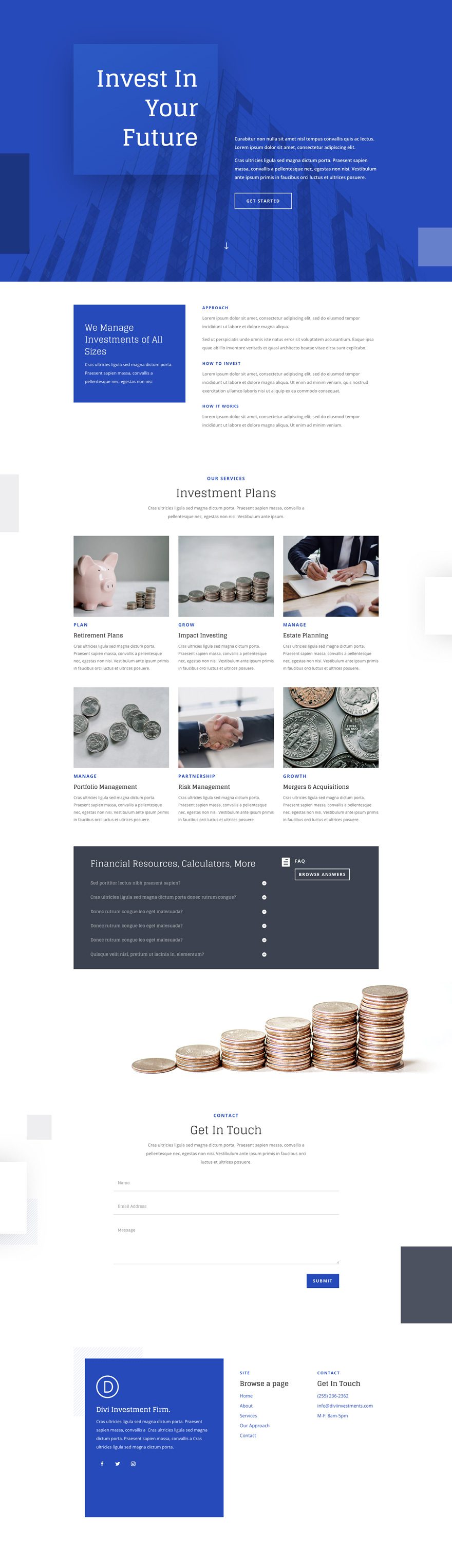 investment company layout pack