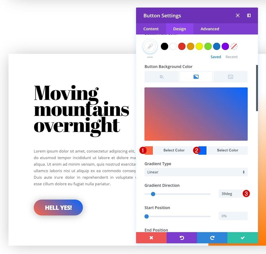 gradient background on hover