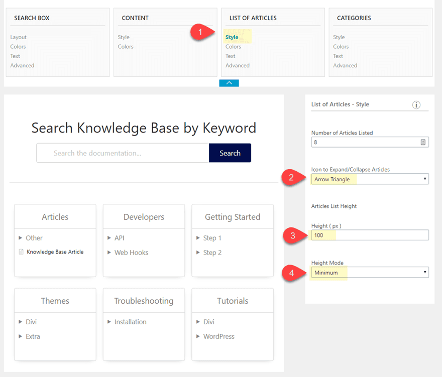 divi knowledge base