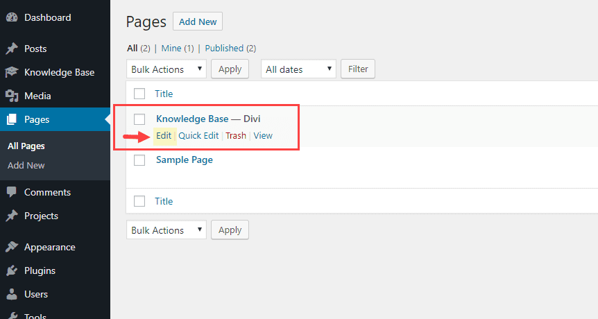 divi knowledge base