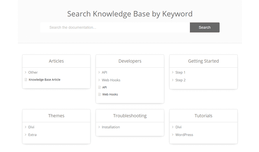 divi knowledge base