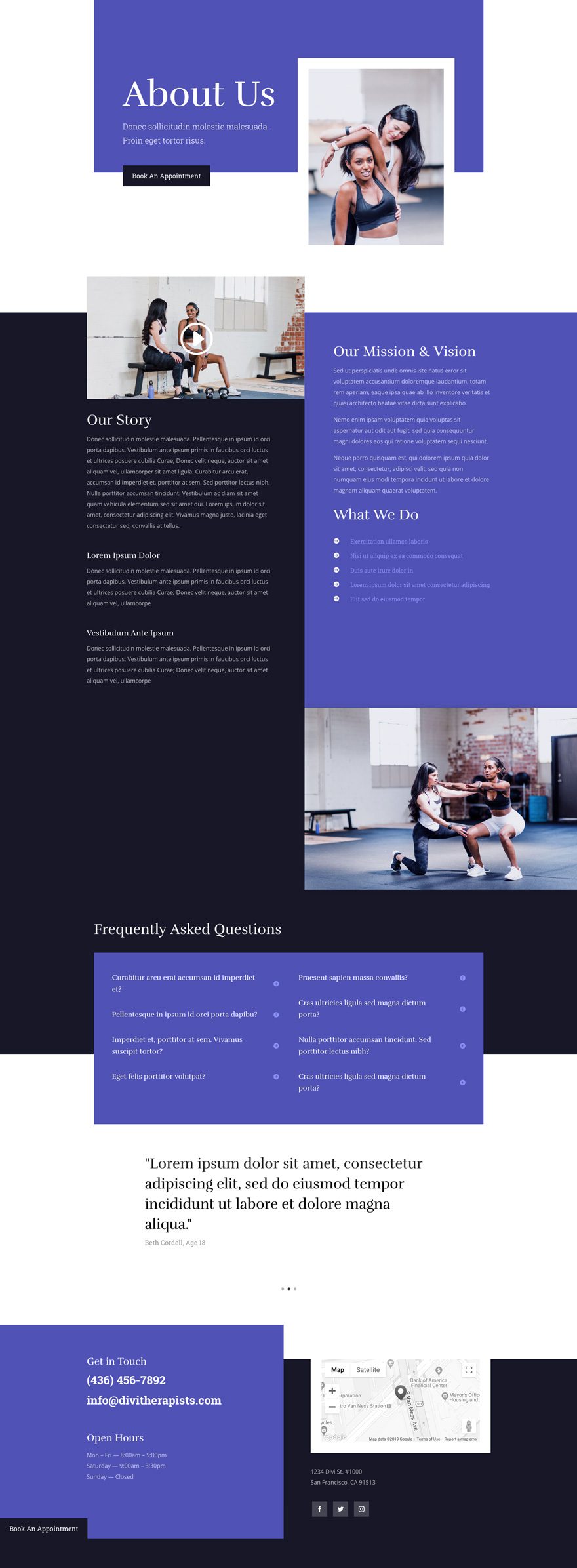 physical therapy layout pack