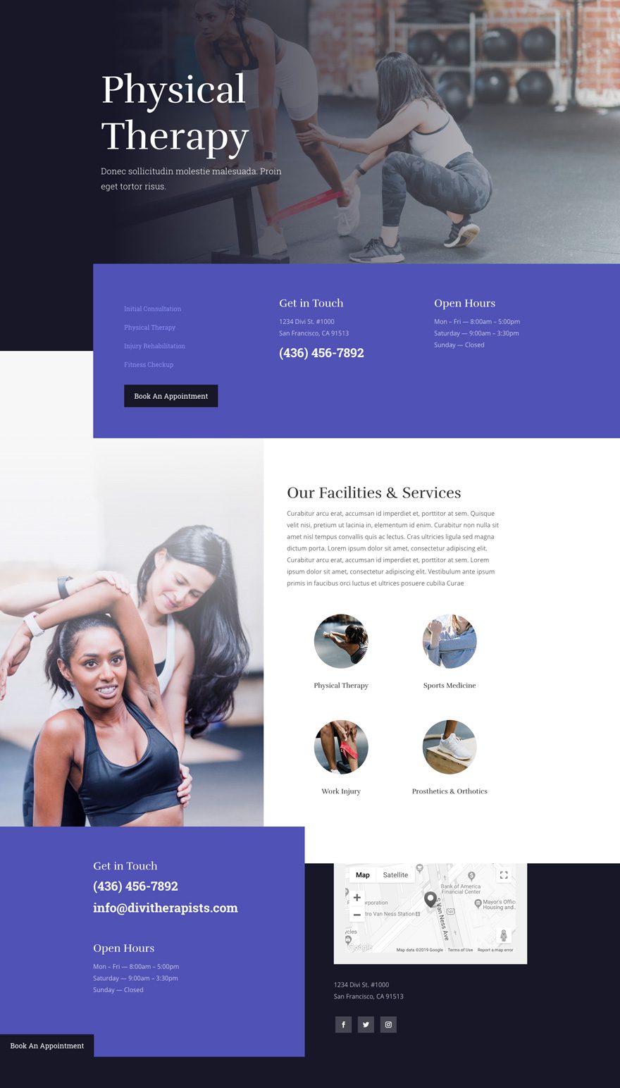 physical therapy layout pack