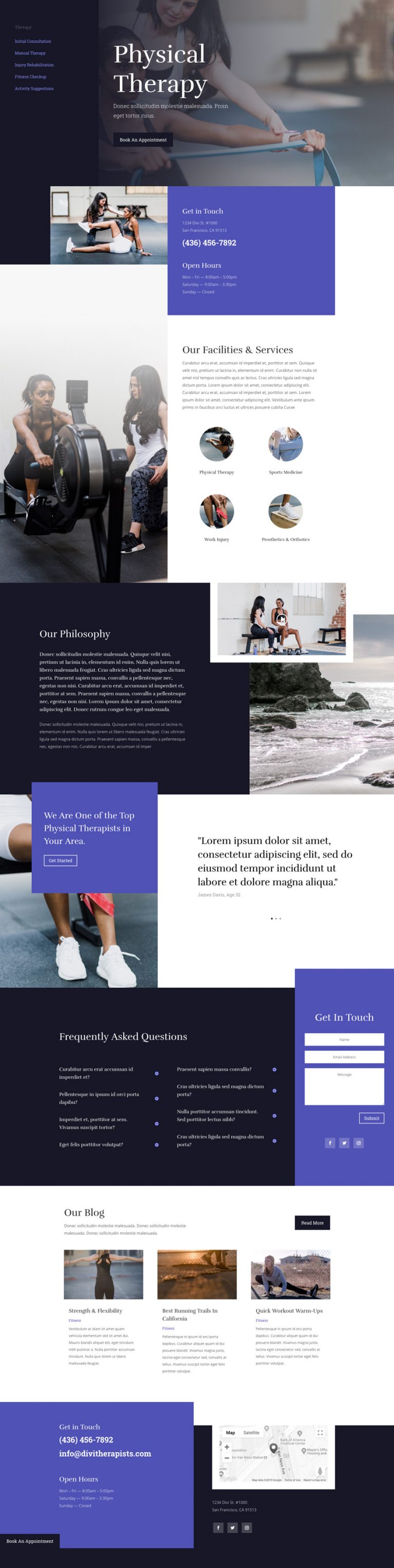 Get a FREE Physical Therapy Layout Pack for Divi
