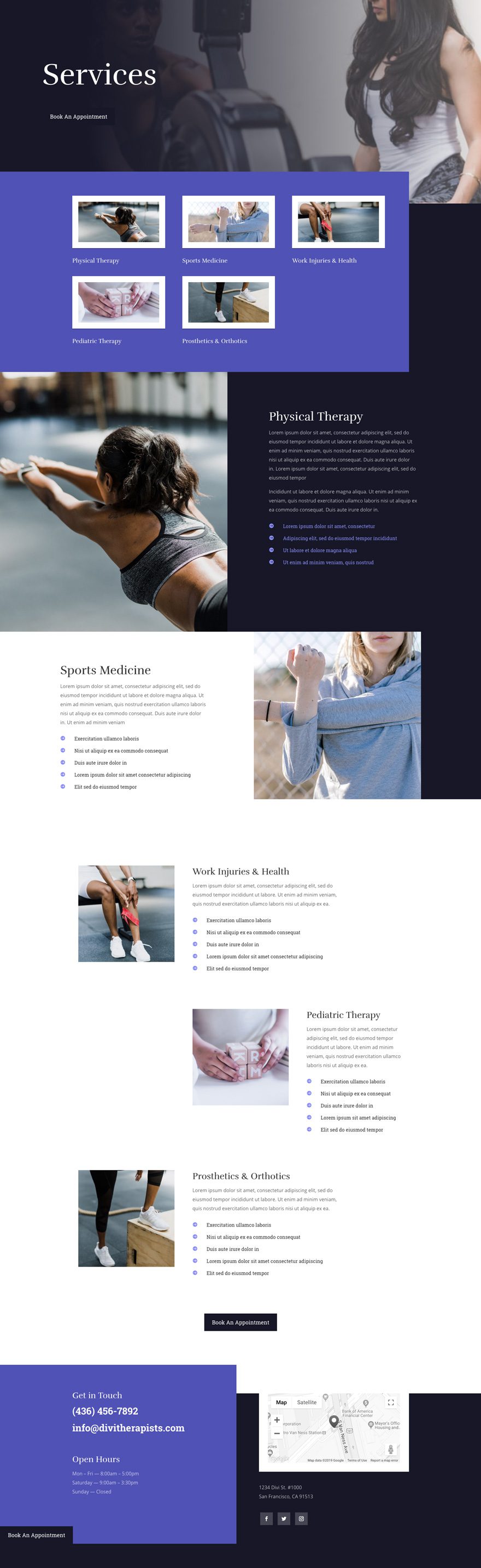 physical therapy layout pack