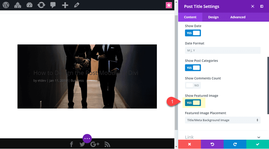 divi post title module