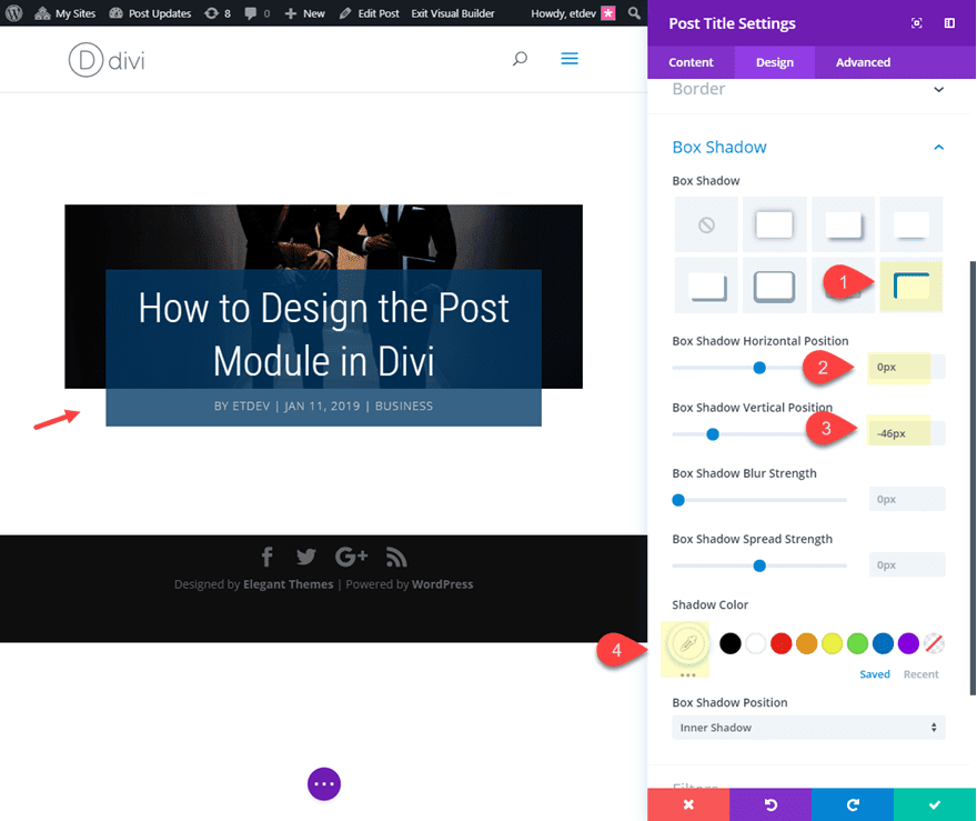 divi post title module