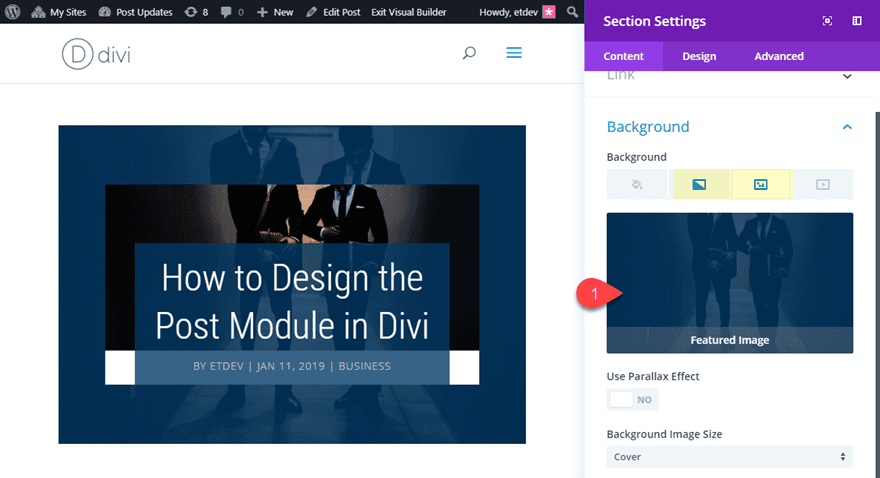 divi post title module