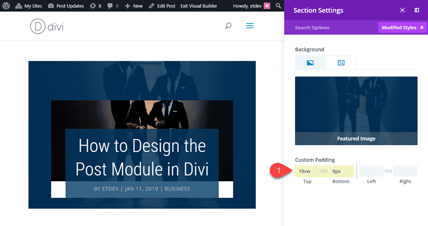 divi post title module