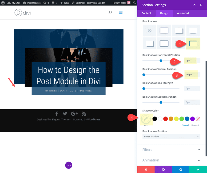 divi post title module