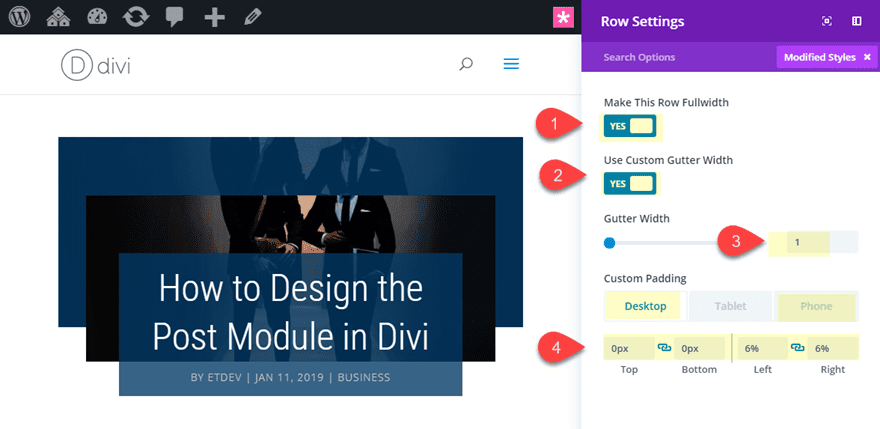 divi post title module