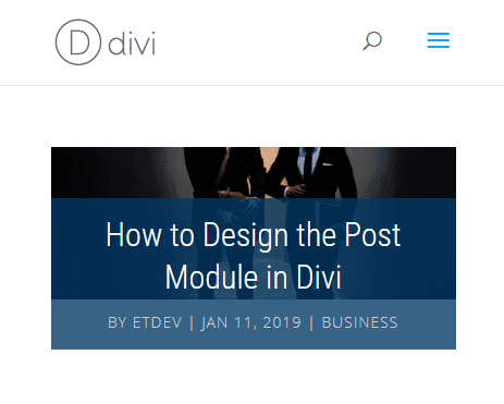divi post title module