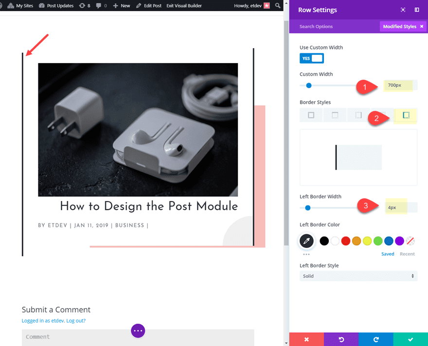 divi post title module