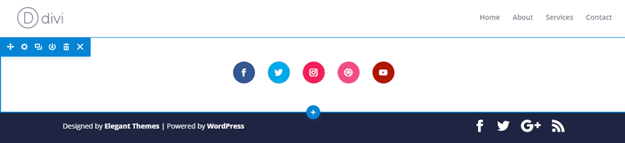 social media follow button