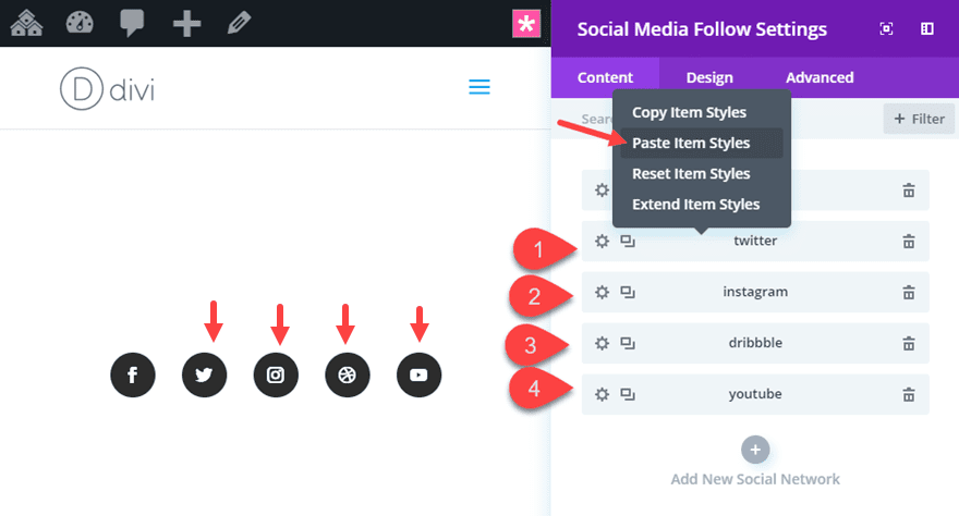 social media follow button