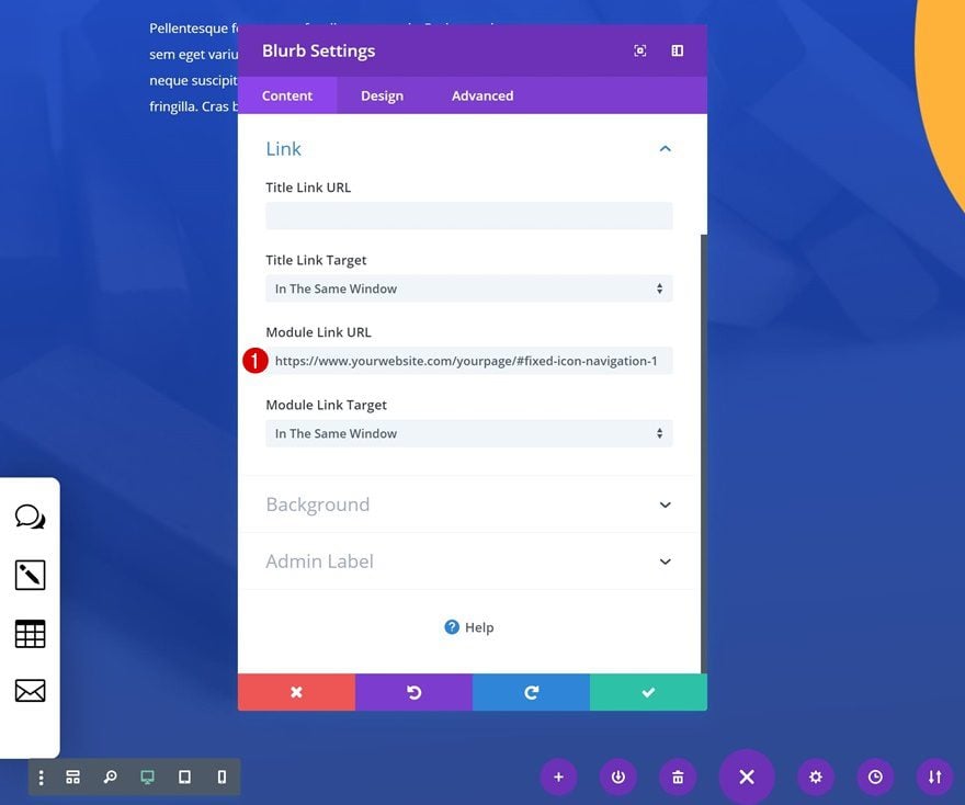 fixed icon navigation