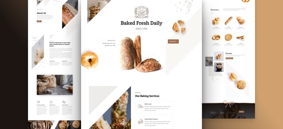 Get a FREE Bakery Layout Pack for Divi