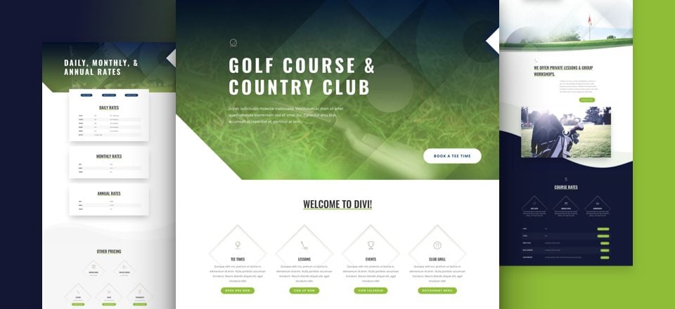 Get a FREE Golf Course Layout Pack for Divi