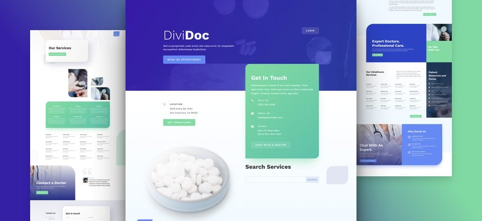 Get a FREE Health Clinic Layout Pack for Divi