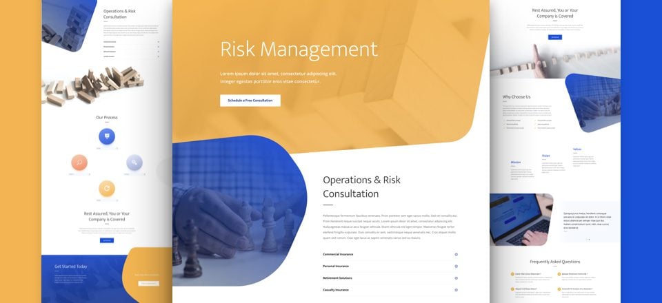 Get a FREE Risk Management Layout Pack for Divi