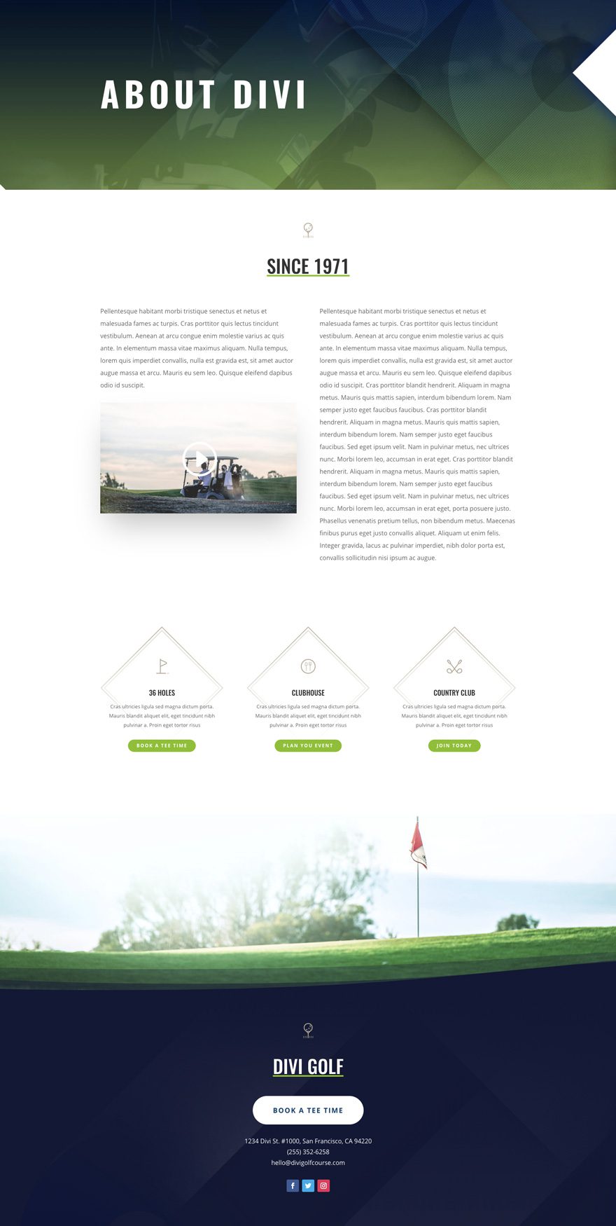 divi golf course layout pack