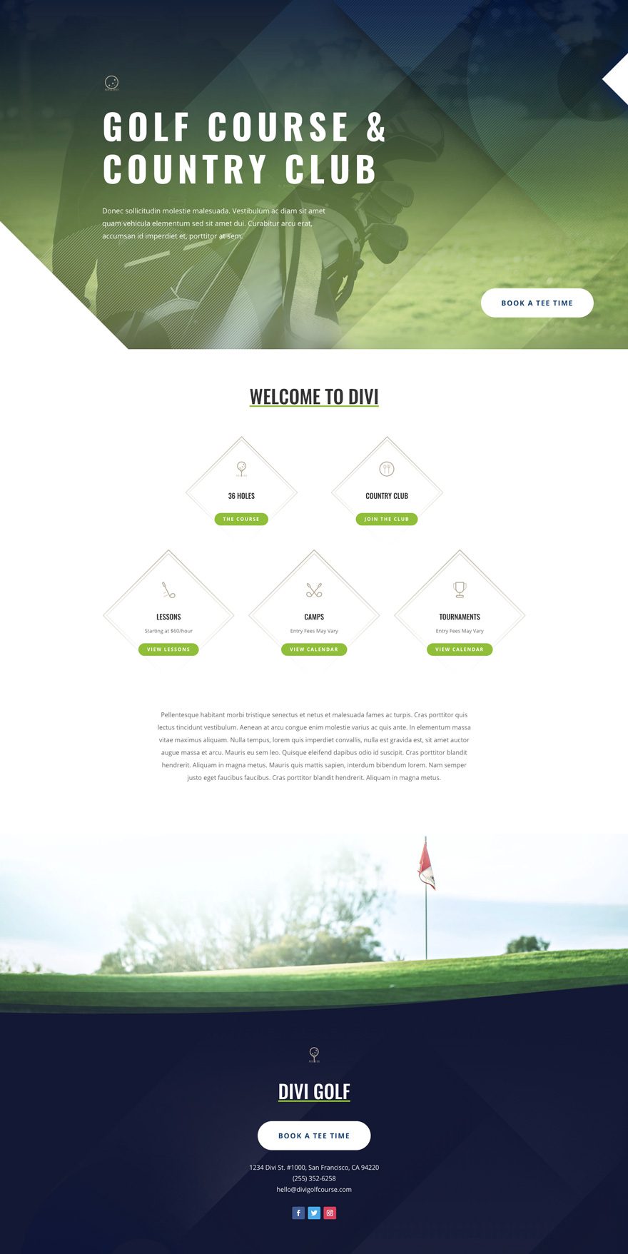 divi golf course layout pack