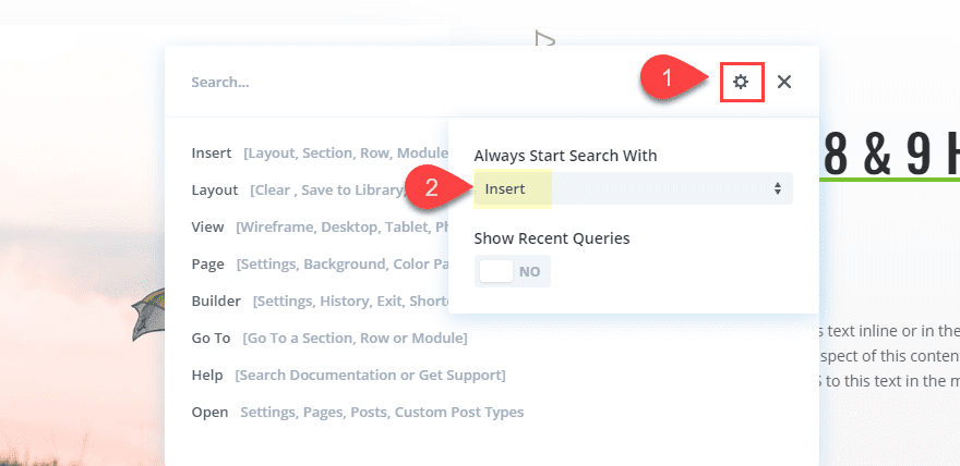 divi quick actions