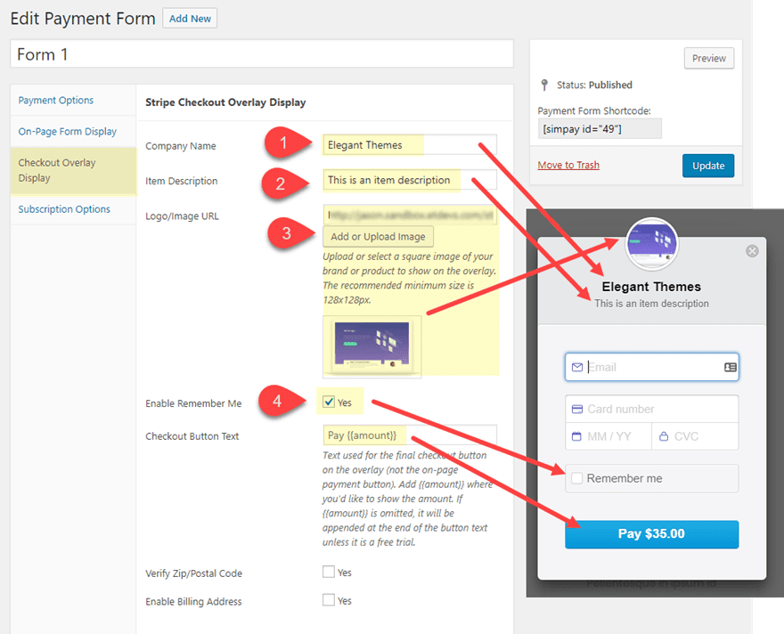 stripe payment buttons