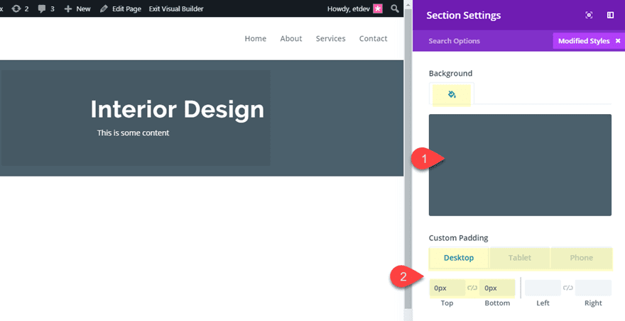 position images in Divi