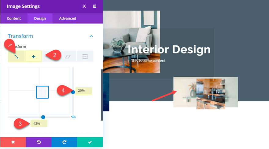 position images in Divi