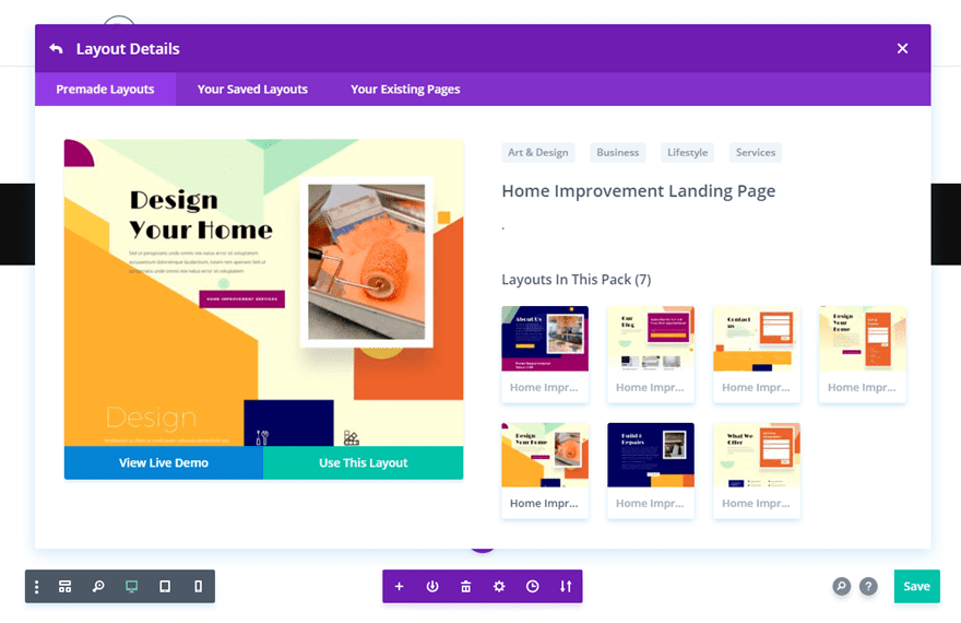 home improvement layout