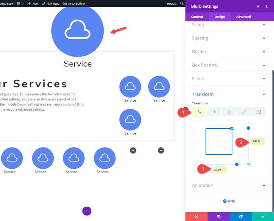 blurb module layout