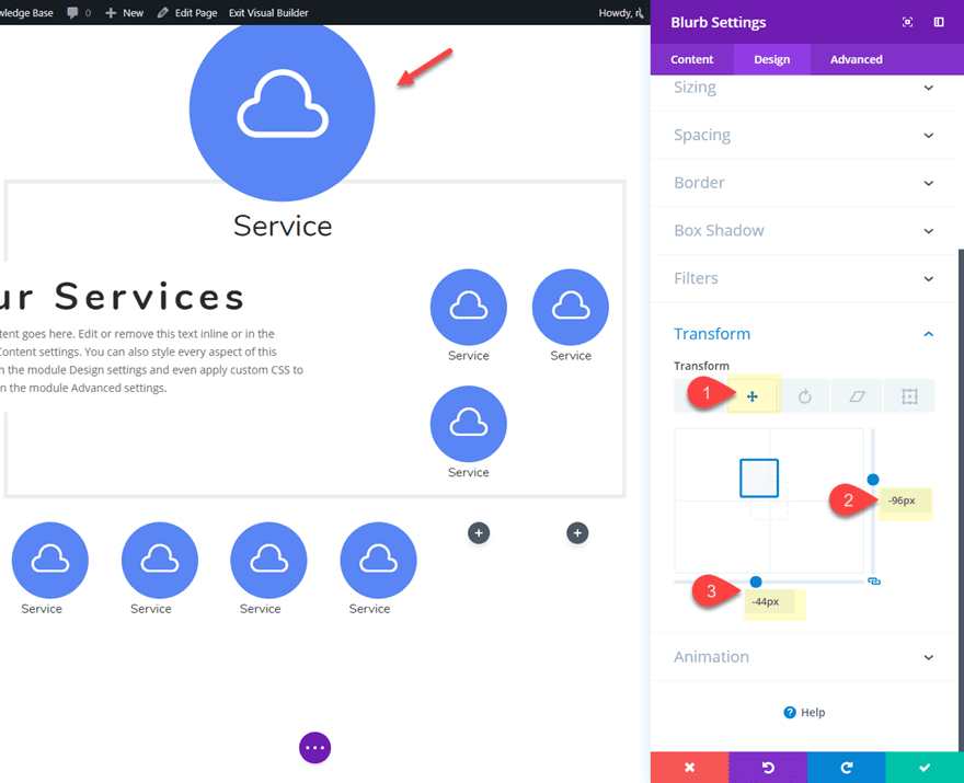 blurb module layout