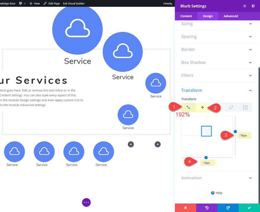 blurb module layout