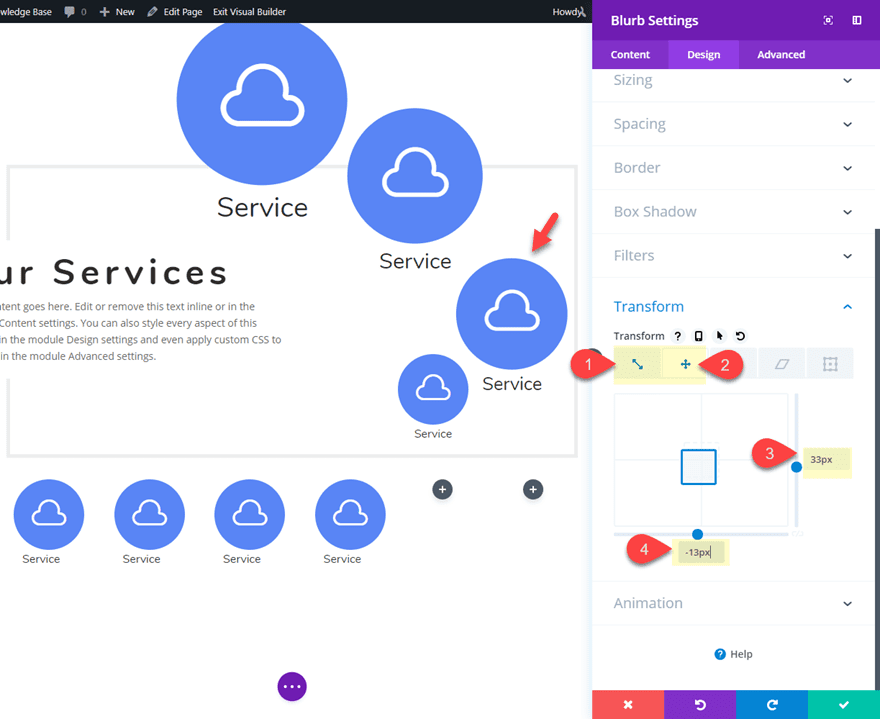 blurb module layout