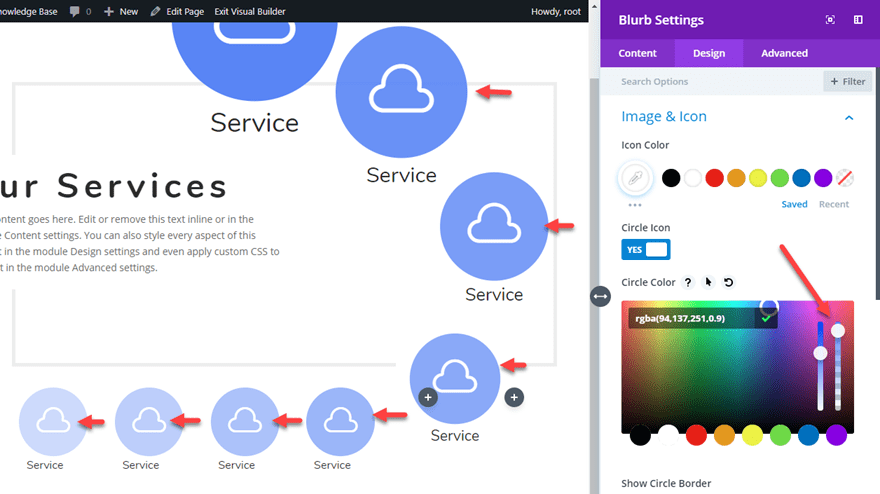 blurb module layout