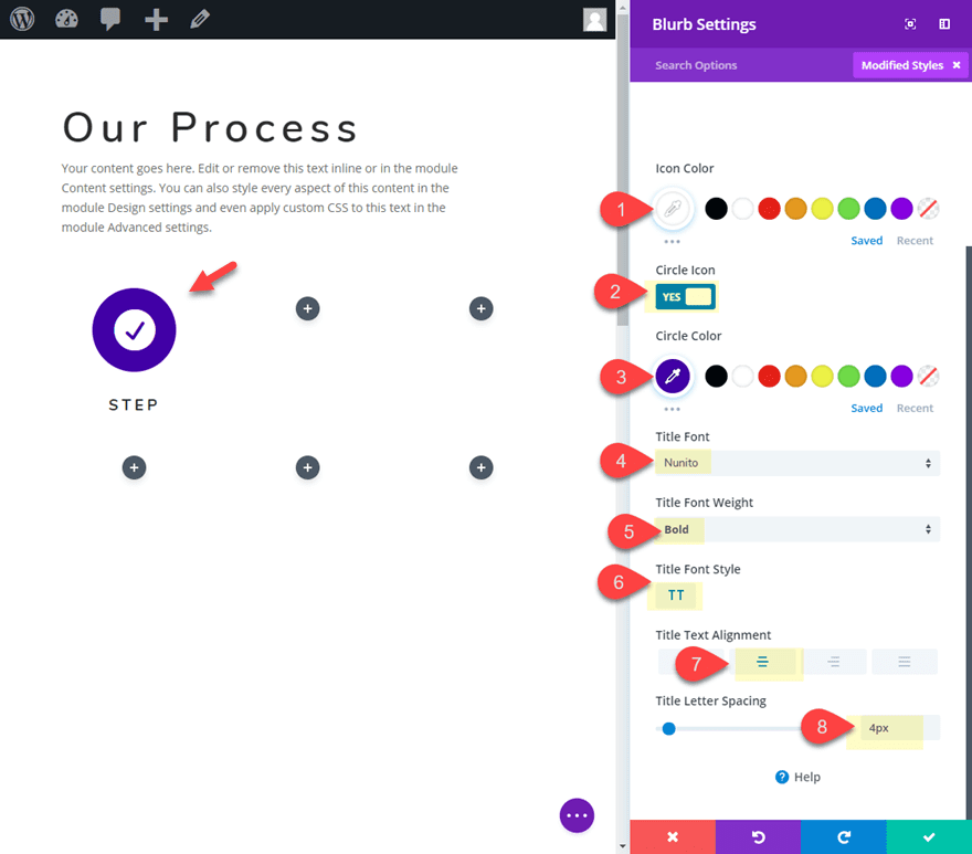 blurb module layout