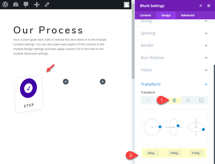 blurb module layout