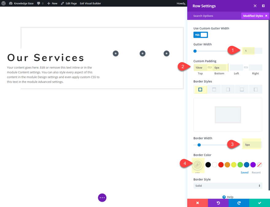 blurb module layout