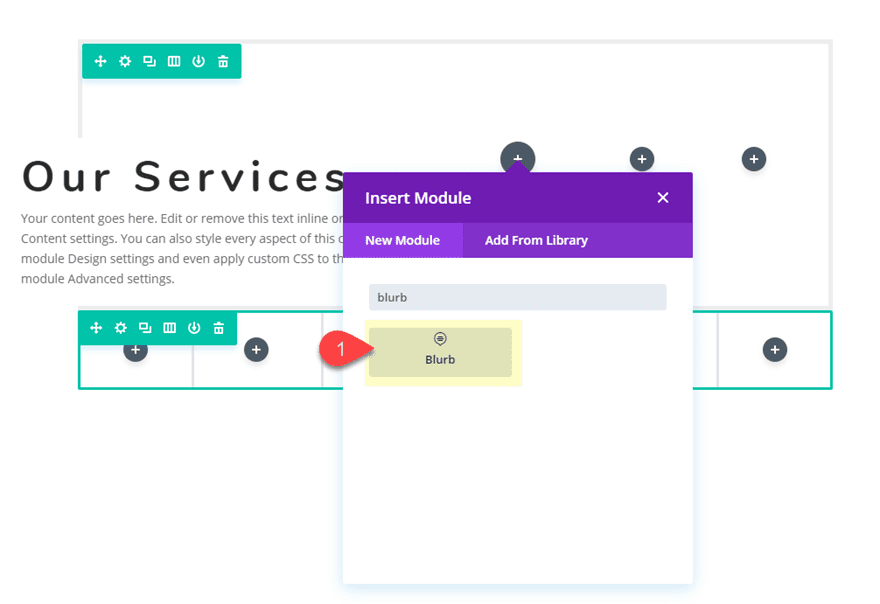 blurb module layout