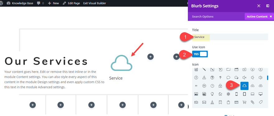 blurb module layout