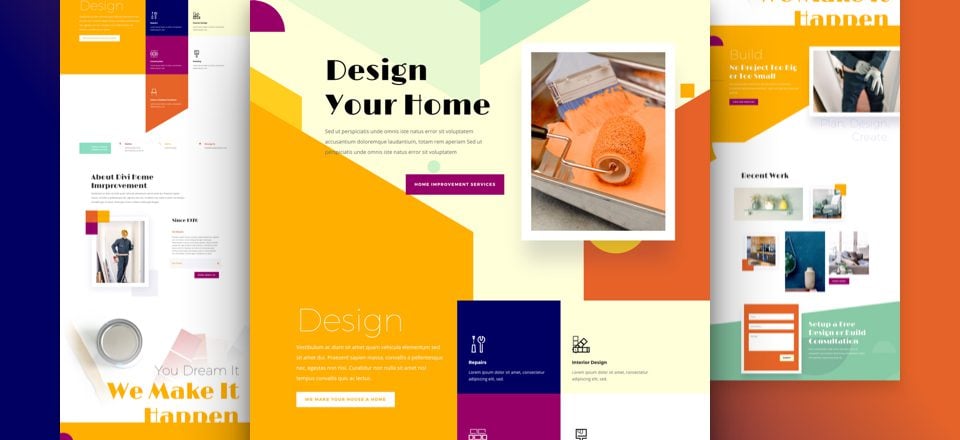 Get a FREE Home Improvement Layout Pack for Divi